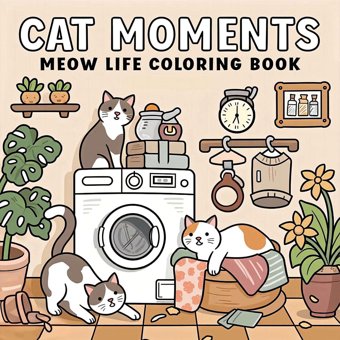 Calm Cat Moments Coloring Book