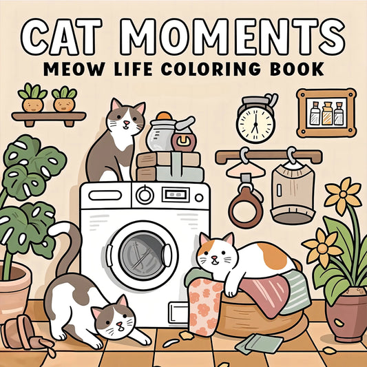 Calm Cat Moments Coloring Book
