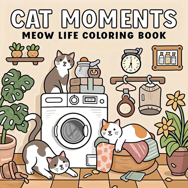 Calm Cat Moments Coloring Book